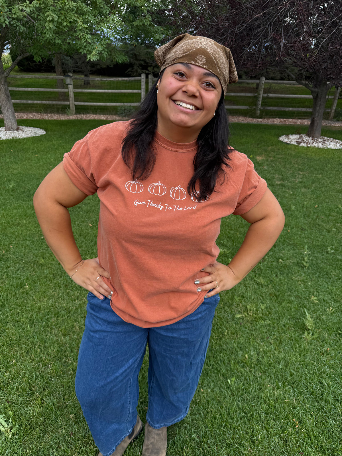 Give Thanks To The Lord Pumpkin Tee