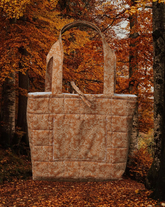 Spice Floral Quilted Bible Tote Bag
