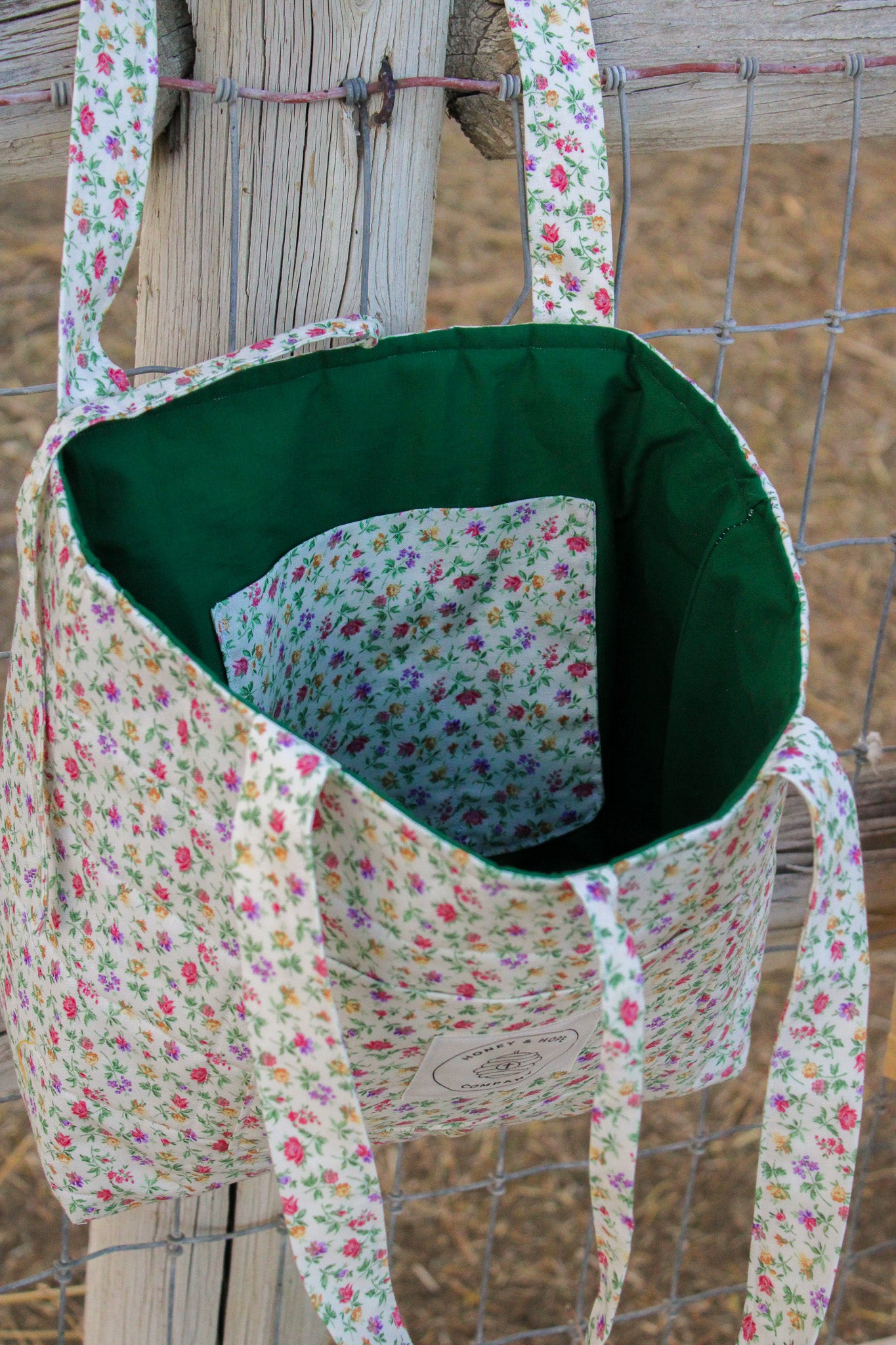 Floral Quilted Bible Tote Bag
