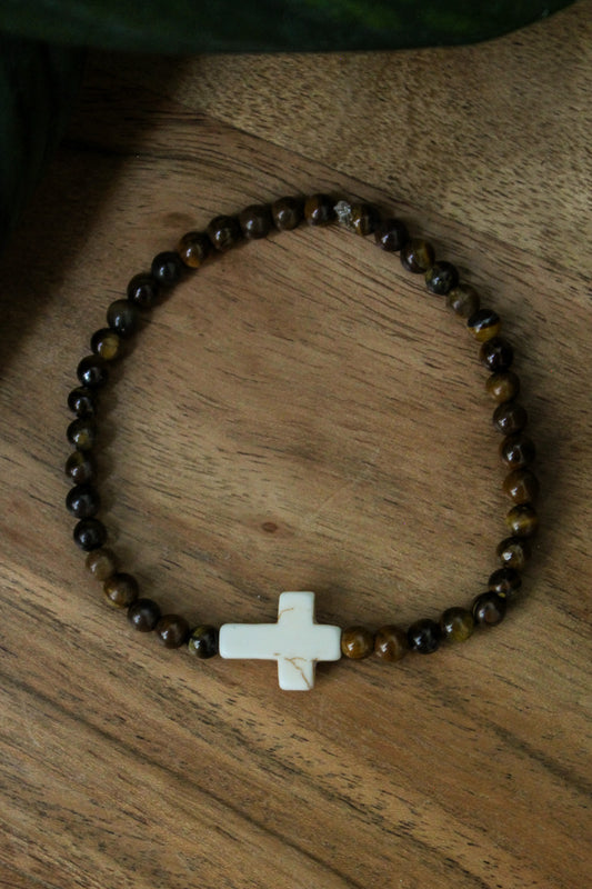 Brown Cross Bracelet